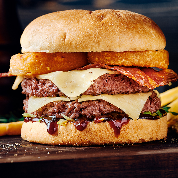 Cheese &amp; BBQ Burger Double