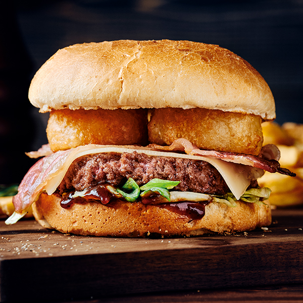 Cheese &amp; BBQ Burger Simple