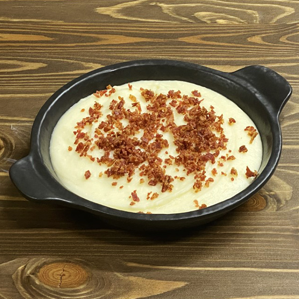 Mashed potatoes with bacon